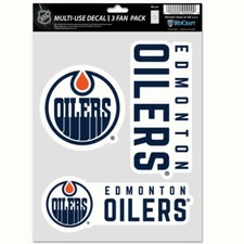 Edmonton Oilers Wincraft NHL Decal Sheet(3 Decals) Multi Use Decal