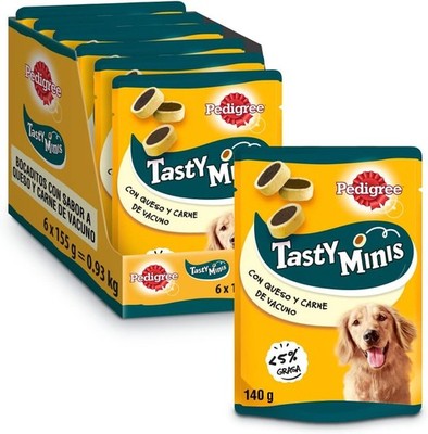 Pedigree Mini Bites Käse Ochse Hundesnack Leckerli Training 6er Pack 140g