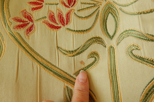 Par de cortinas Ashley Wilde 53"D 63"W tapiz Art Nouveau flores a gran escala - Imagen 17 de 19