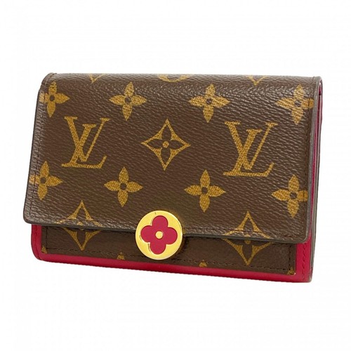 Louis Vuitton Wallet Monogram Portefeuille Fleur Compact M64588 Fuchsia Ladies