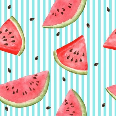 20 Servietten Melon lines Melonen Früchte Kulinarisch Erfrischend Linien 33x33cm