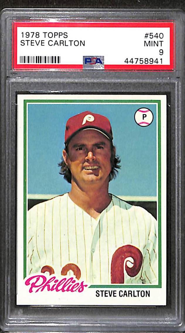 1978 TOPPS #540 STEVE CARLTON PSA 9 Mint 44758941 