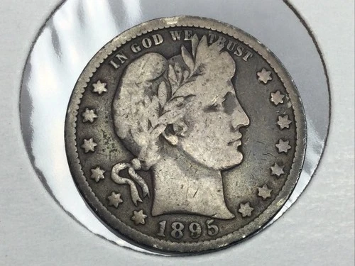 1895-O Barber Quarter in almost fine