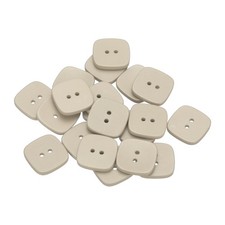 20pcs Sewing Button 25mm 1" 2 Holes Square Resin Button,Light Beige