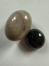 Natural Agate Palm Stone & Bloodstone Cabochon Crystal Polished Healing Stones