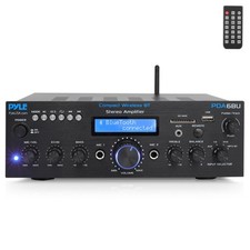 Pyle Wireless Bluetooth Power Amplifier System- 200W Dual Channel Sound...