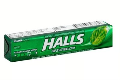 4X Halls Spearmint Cough Drops - 4 Rolls Of 9 Drops Each - Free Shipping 