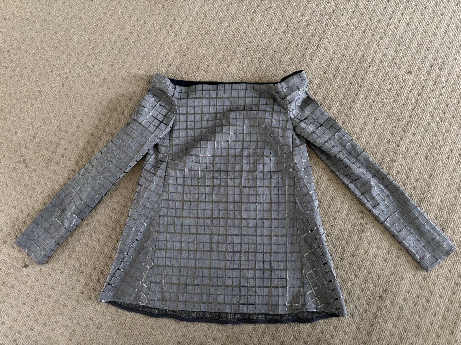 Scanlan Theodore Structured Grey Checkered Grid S… - image 2