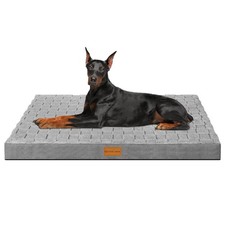 Orthopedic Jumbo Dog Bed 56x40 for Extra Large Dogs Waterproof, Washable, Grey