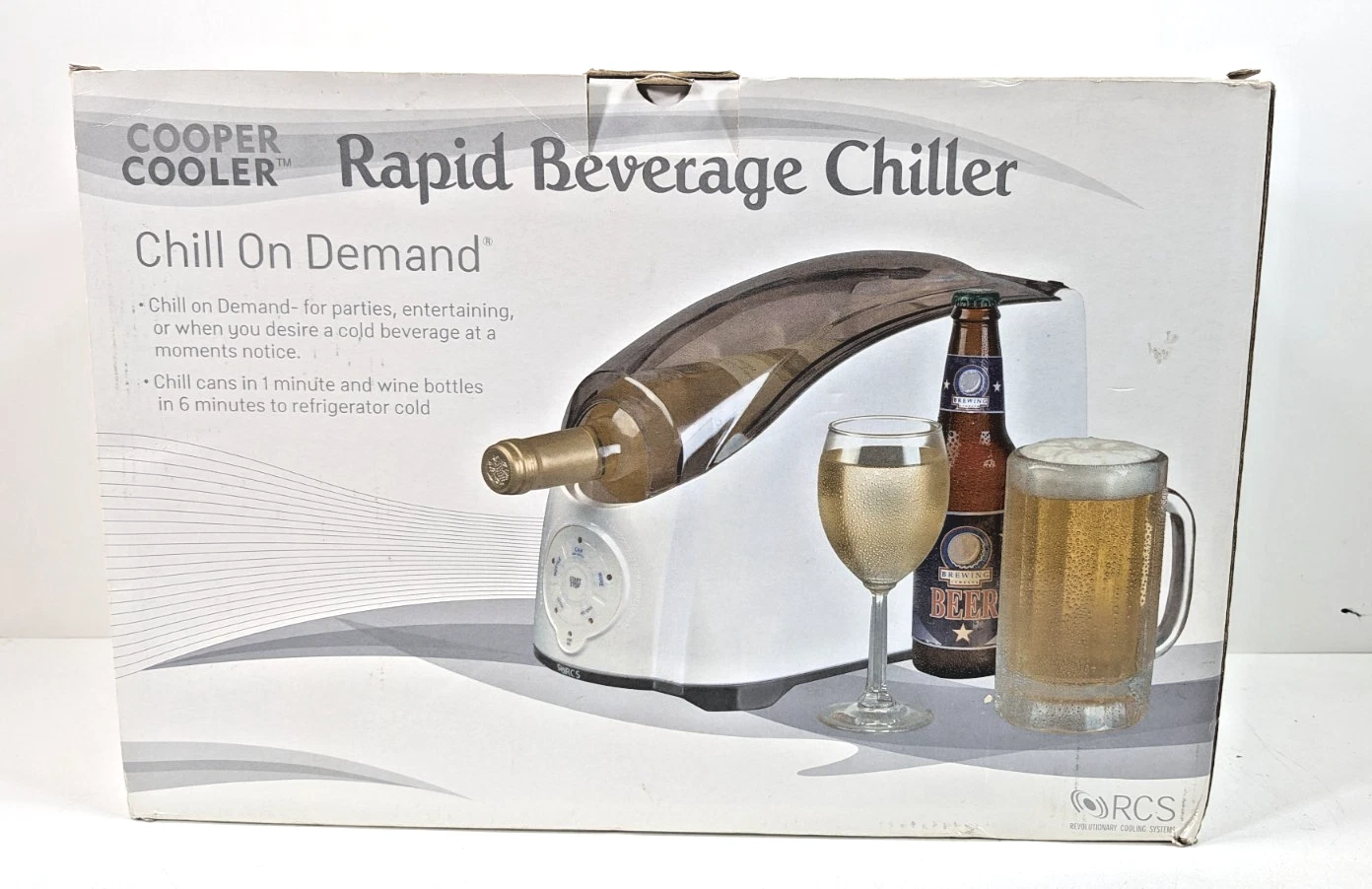New Cooper Cooler Rapid Beverage & Wine Chiller For Bottles Cans and Wine
Opens in a new window or t