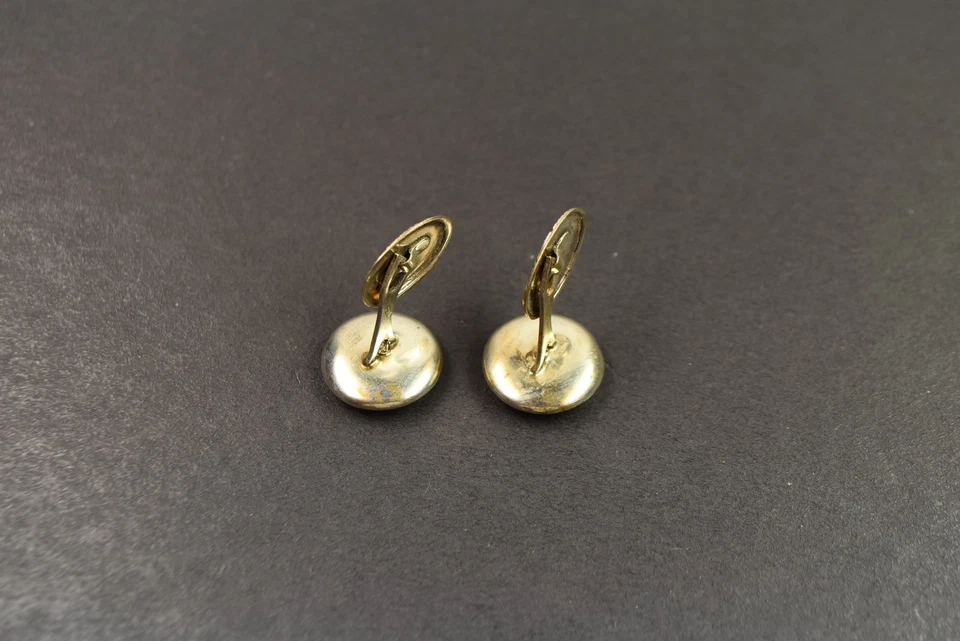 antike Manschettenknöpfe Silber 800 Perlmutt, wohl Art Deco um 1920 - Bild 3 von 4