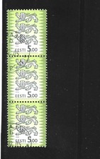 Estonia 2001 Coat of Arms 5k Strip of 3 Used