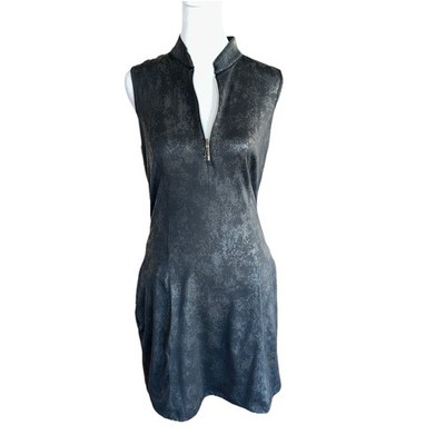 Greg Norman Women's Black Sheen Play Dry Golf Dress Front Zipper Pockets  Size M | eBay