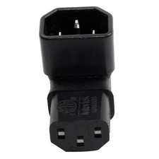 IEC Male C14 to  Right Angled 90 Degree IEC Female C13  Extension Adapter S3T4