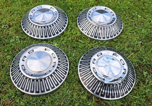 Set of 4 1965-1966 Ford Galaxie 10.5" Hubcaps Bronco Truck F100 15" Wheel - Picture 9 of 12