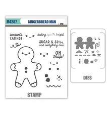 GINGERBREAD MAN Stamps and Metal Cutting Dies DIY Scrapbooking Album Paper Card