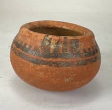 Pre Columbian Mayan? Painted Pottery Earthenware Bowl Jar Genuine 500BC-1200AD