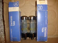 2 NOS TV-7 TESTED MATCHED WESTINGHOUSE/AMPEREX EL34 RADIO VACUUM TUBES TYPE 6CA7