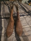 Vintage Brown Leather Lizard Boots 6M — photo 1