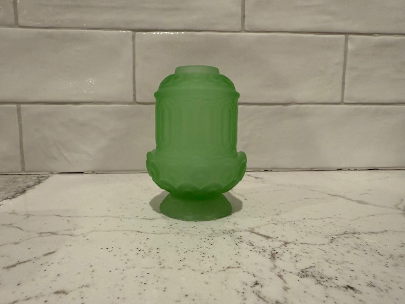 Weishar Moon & Star Glass Mini Courting Lamp-Neon Green Frost