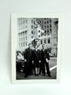 Vintage Snapshot Photo WWII Soldiers Woman 1940s Military Uniform Hollywood Blvd