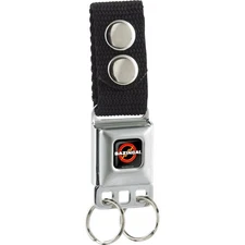 Buckle-Down Keychain-Bazinga Logo Full Color Black 4.5" x 1" Multicolor