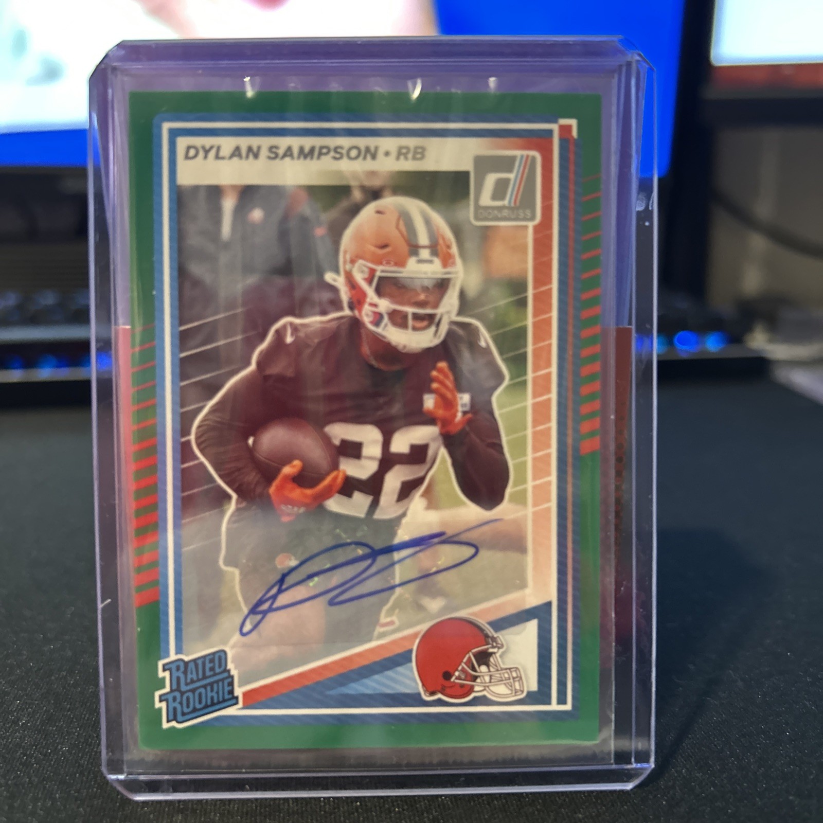 2025 Panini Donruss - Rated Rookie Dylan Sampson #389 Green Autographs (AU, RC)