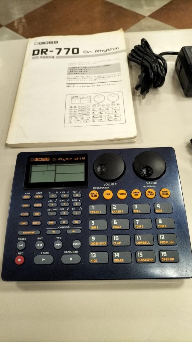 BOSS DR-770 Drum Machine Rhythm Machine Compact Groove Box AC