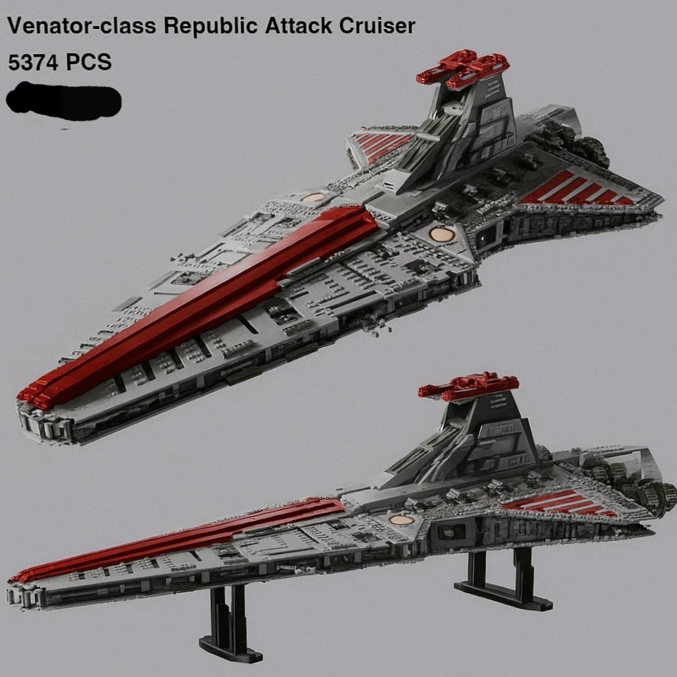 Venator-Class Republic Attack Cruiser | 5374 PCS Starship Building Set. NO BOX - Image 3 of 4
