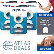 Essential Gentle Paper Tape - 1 In x 10 Yds, 6 Rolls - Ideal for Sensitive Skin