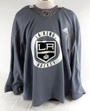 2022 Los Angeles Kings David Rittich #31 Game Used Grey Practice Jersey 58 757
