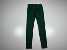 Athleta Leggings Girls M 8/10 Green Ribbed High Rise Stretch Everyday