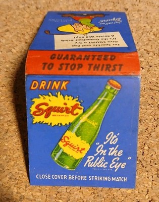 Vintage 1930s-40s ''Drink Squirt'' Full/ Unstruck Matchbook ....RARE FIND!!