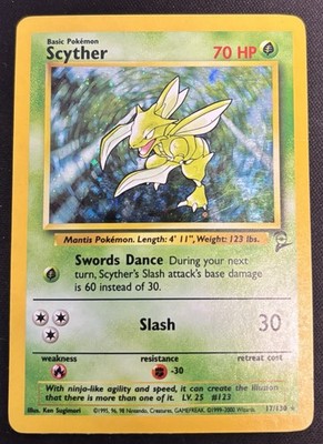 Pokemon TCG Scyther Holo Rare 17/130 LP To MP
