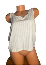 GAP BODY NWT Women’s Pointelle Tank Sleep Shirt  XL Cami Ivory Off-White