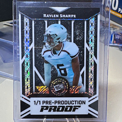 Press Pass Raylen Sharpe Alabama Crimson Tide Football Pre-Prod Proof 1/1