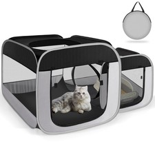 Large Cat Playpen with Separate Areas,Outdoo Indoor Cat Enclosures,Portable P...