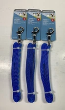 3 Vibrant Life Reflective Small Blue Dog Leash 5 Feet