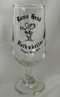 Vintage Libbey Rams Head RATHSKELLER Restaurant Chapel Hill NC Cocktail Glass