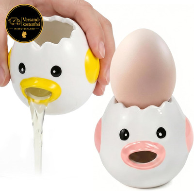 2 Stück Eiertrenner Lustig Keramik Egg Separators Egg Yolk Separator in Küken-Fo