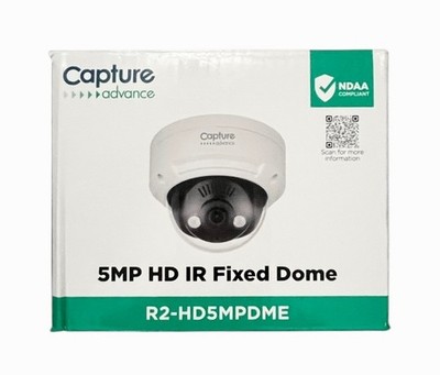 Capture R2-HD5MPDME Fixed Dome Camera 5MP HD 2.8mm Lens IP66 Indoor / Outdoor