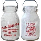 Vintage 1 Gallon Milk Buttermilk Glass Jug Bottle Purity Milk Co Philipsburg PA