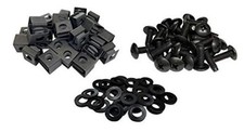M6 Slide-on Cage Nut & Screws w/Washers 25-Pack - USA Made