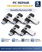 Ultimate Computer Repair Toolkit USB  Bootable Recovery  Diagnostics  5 PACK