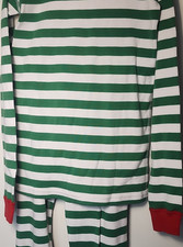 Hanna Andersson Unisex Kids Lounge Set US 10 Striped Organic Cotton Christmas