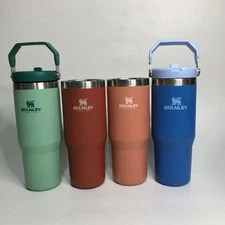 Lot Of 4 Stanley Ice Flow Flip Straw Tumbler 30 Oz, No Straws Read Description