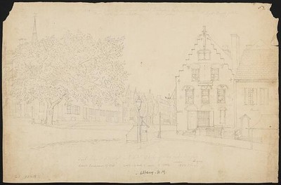 Photo:Albany NY 1828 Argus Newspaper Office State Street Homes Churches