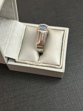 Bague Ancienne En Argent - Taille 58 - Pierre Manquante - Occasion