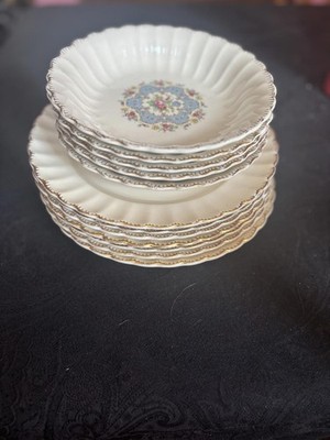 Vintage Floral United Utilities Corp Sovereign 22k trimmed Porcelain Dinnerware