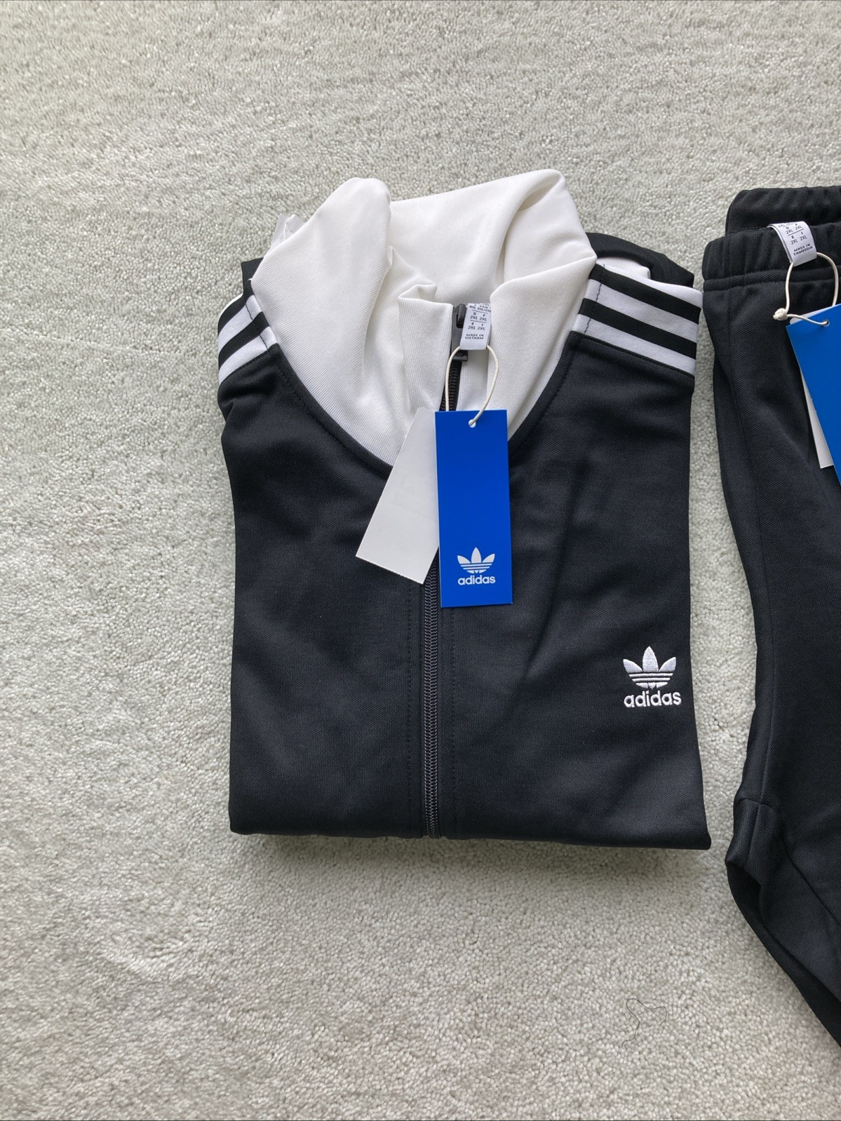 Adidas Originals Men Black Classics Beckenbauer Tracksuit Jacket Pant 2XL image 2
